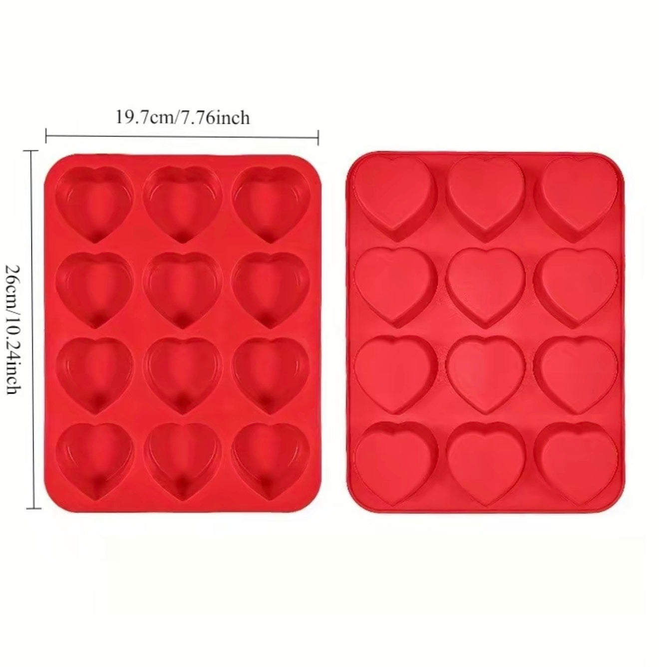 Heart Shaped Silicone Baking Mold
