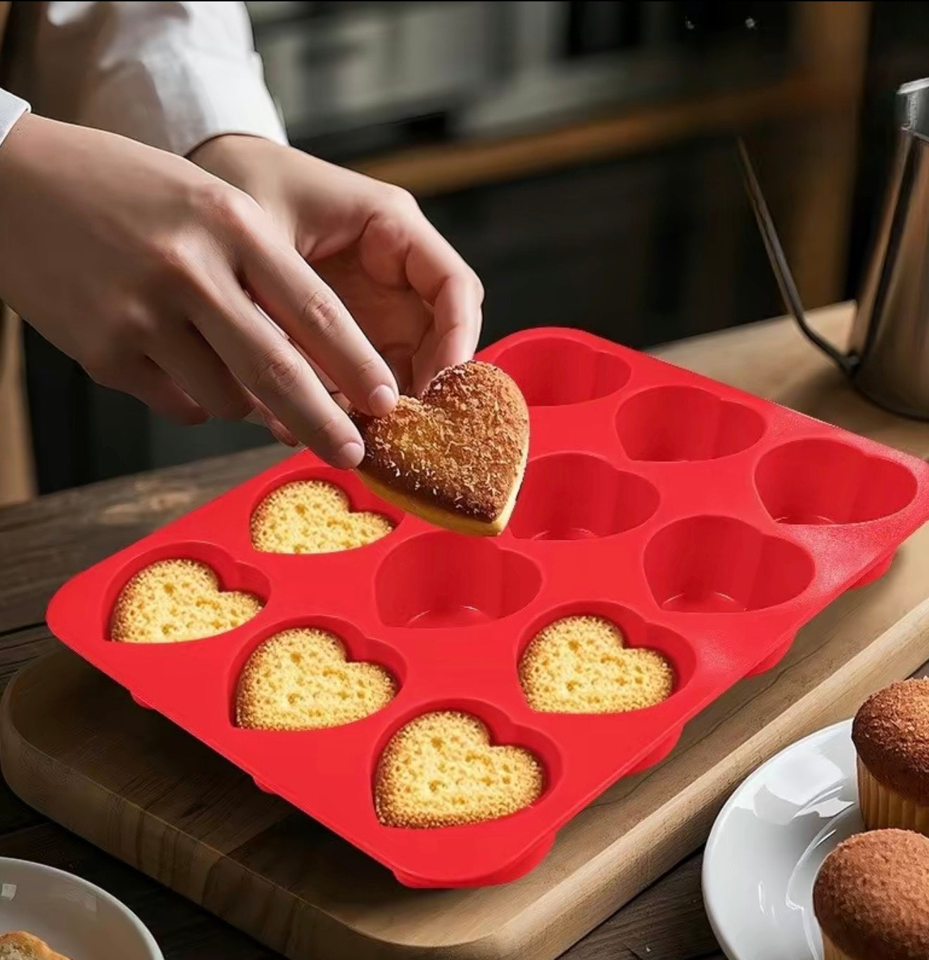 Heart Shaped Silicone Baking Mold