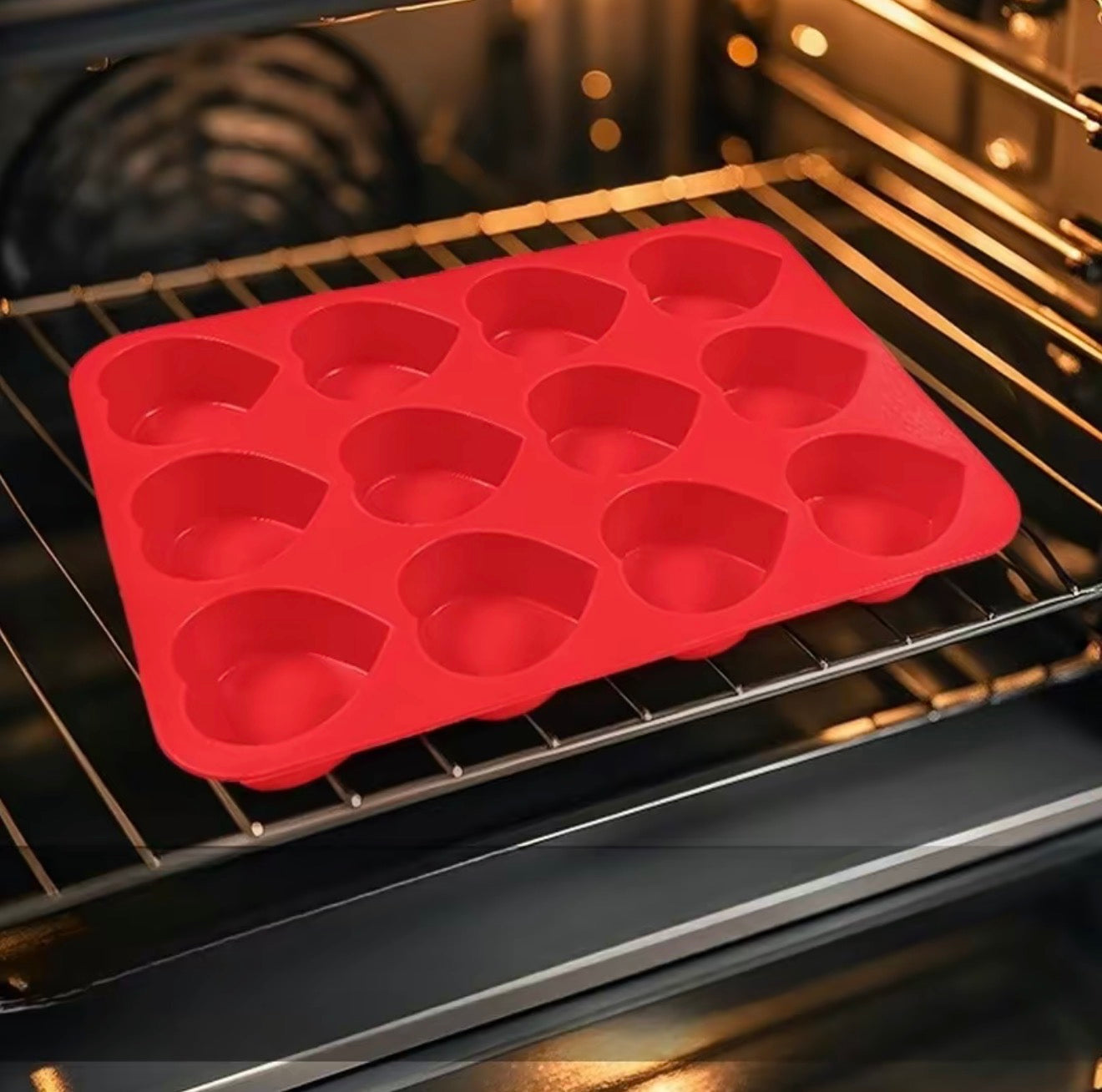 Heart Shaped Silicone Baking Mold