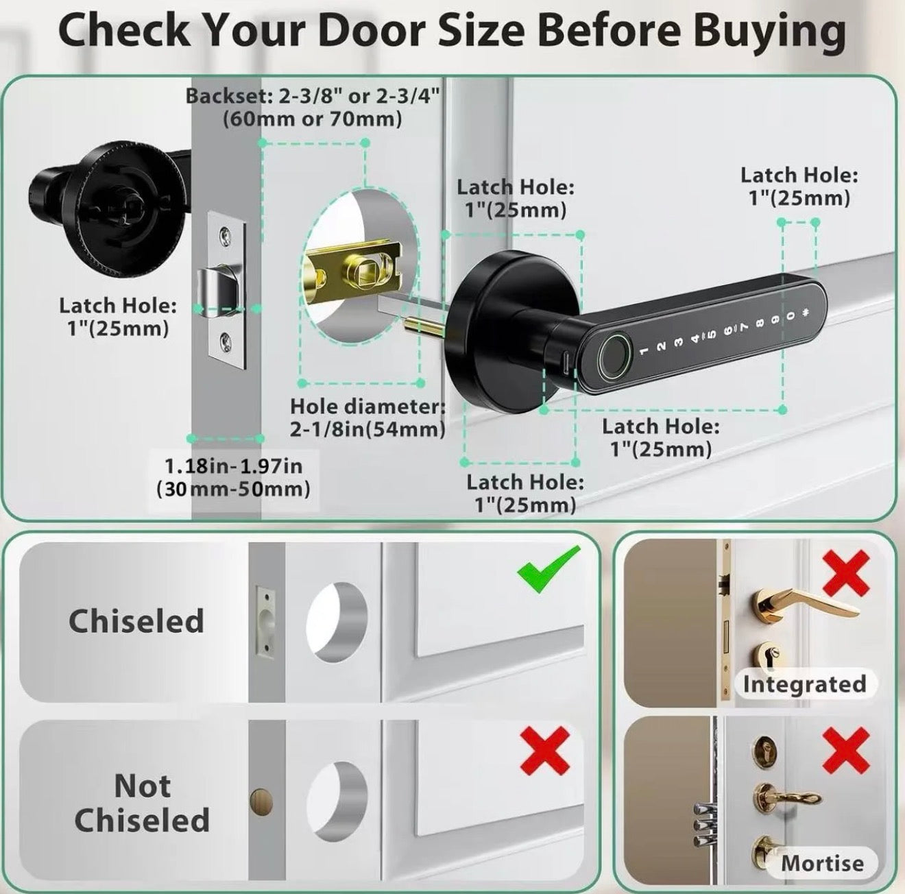 Security Fingerprint Door Knob