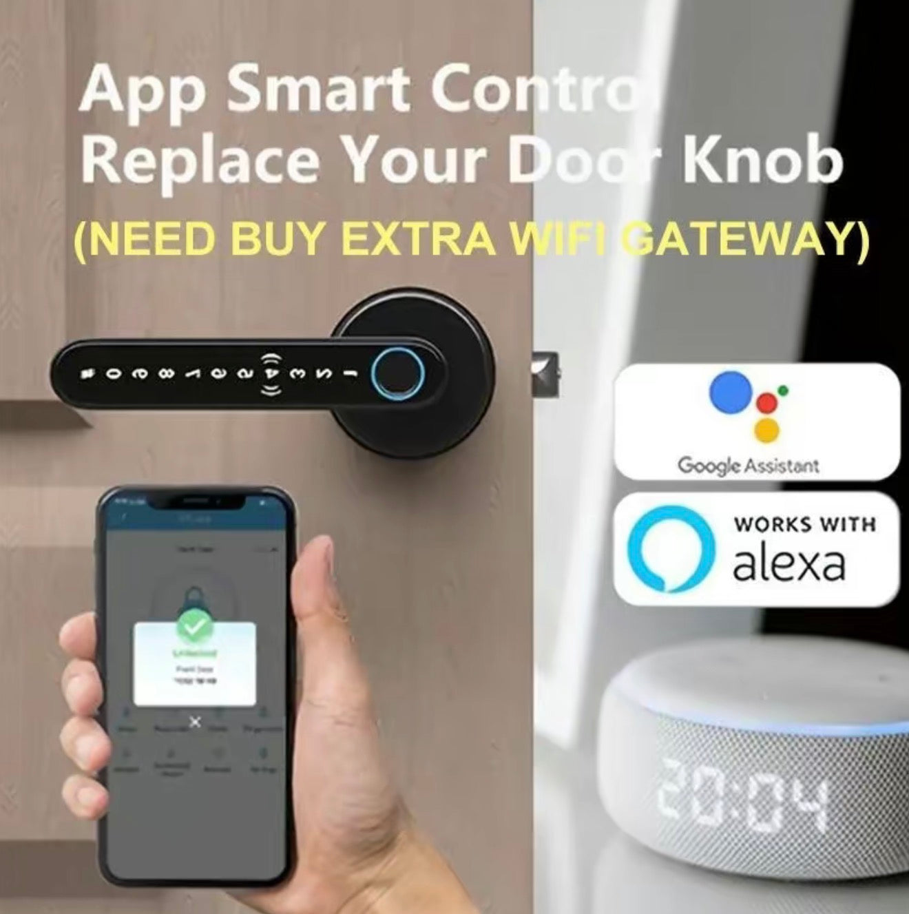Security Fingerprint Door Knob