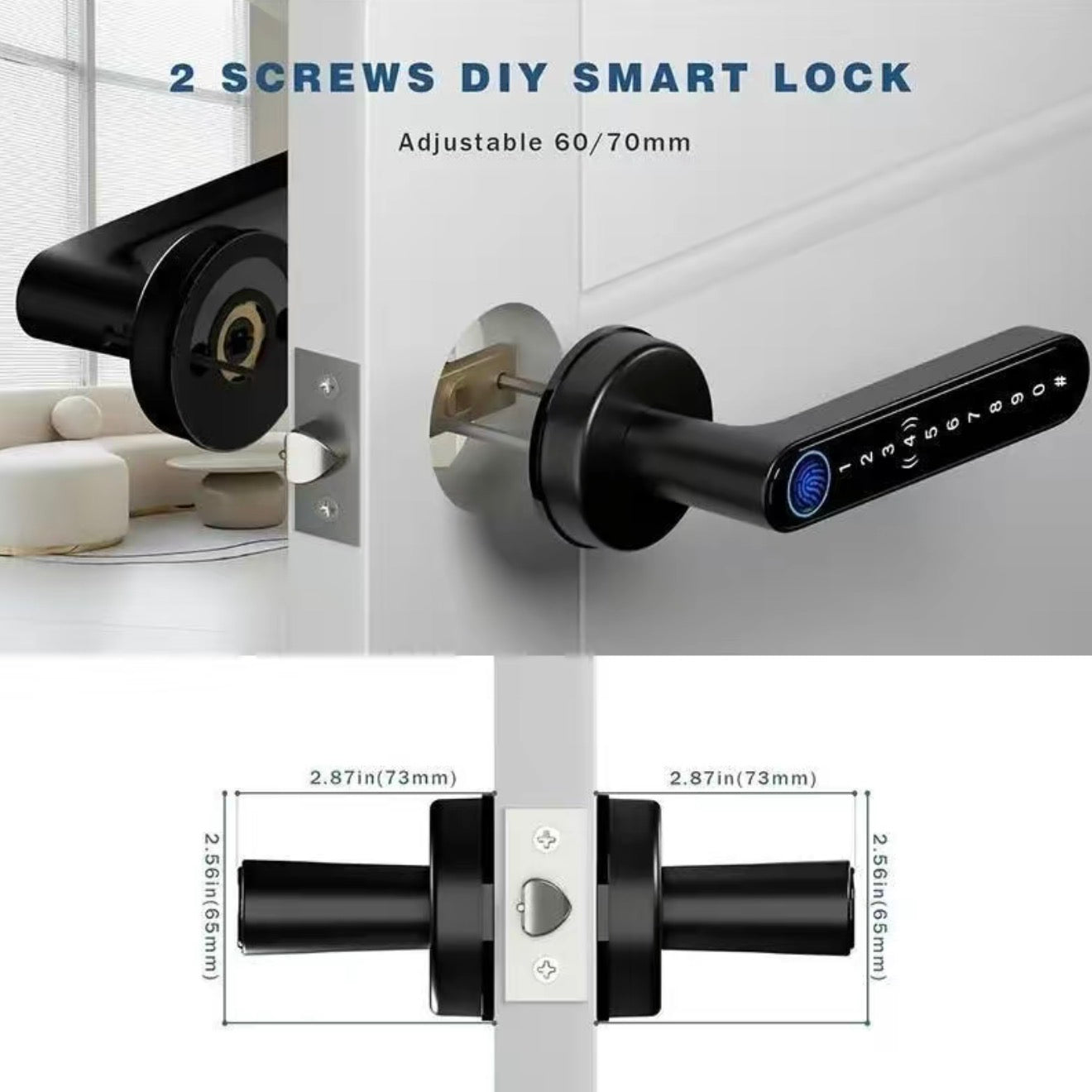 Security Fingerprint Door Knob