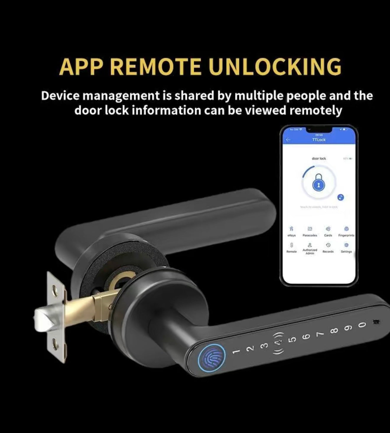 Security Fingerprint Door Knob