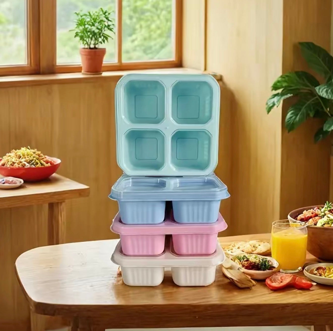 4-Pack Bento Box Lunch Container