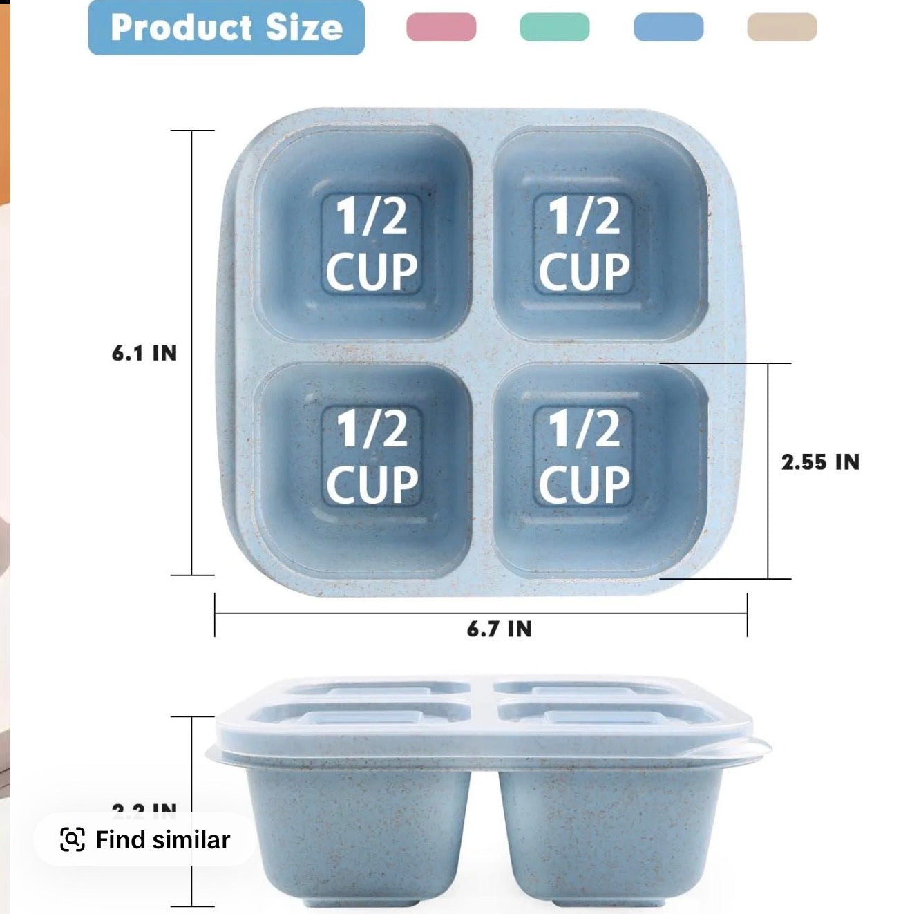 4-Pack Bento Box Lunch Container