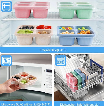 4-Pack Bento Box Lunch Container