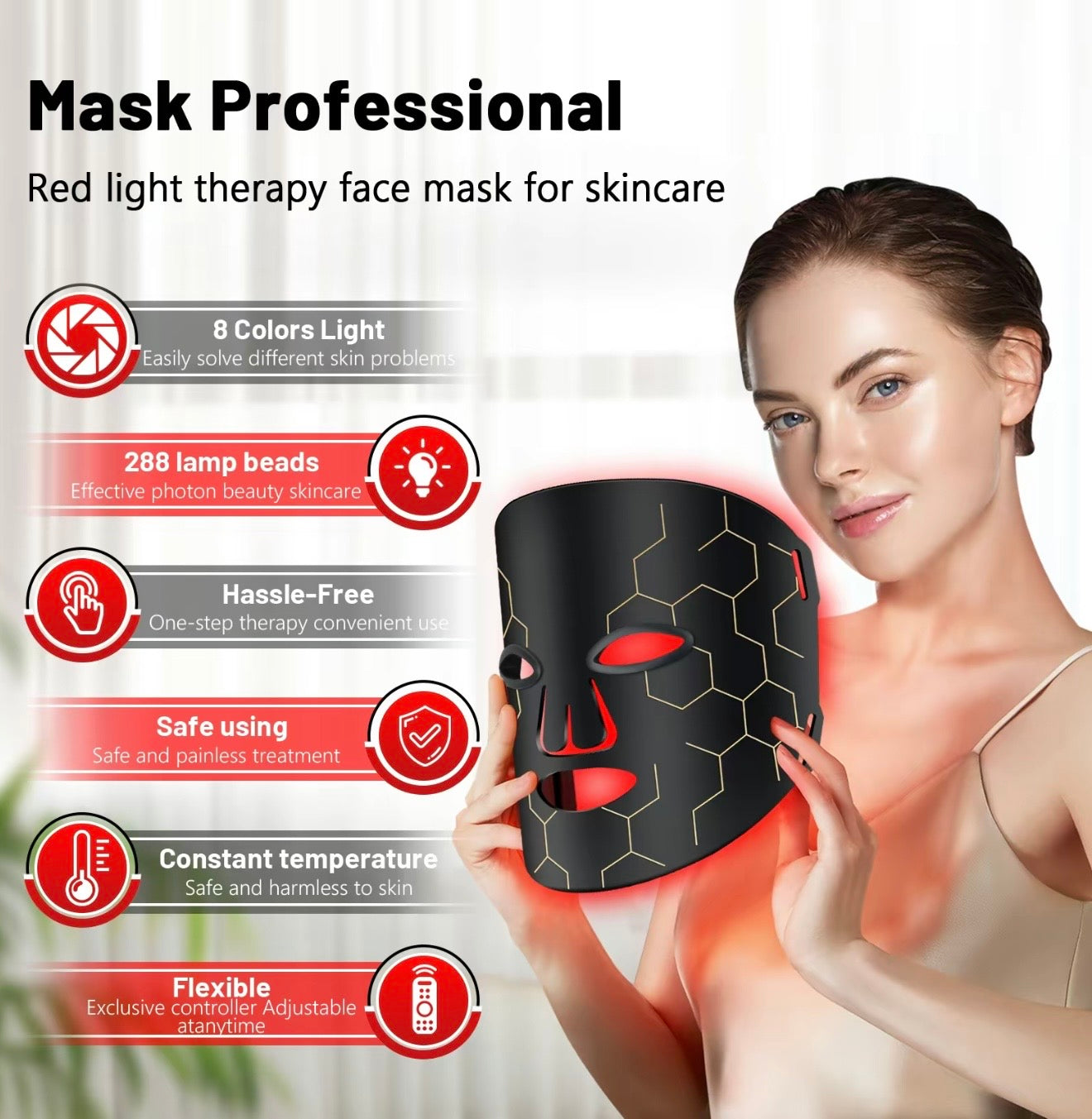 Red Light Therapy Face Mask